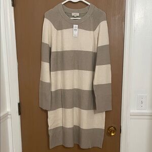 LOFT Striped Knit Dress